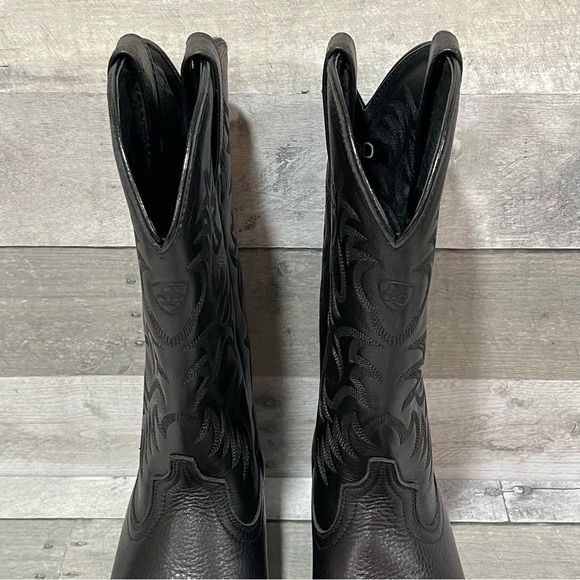 Ariat Men's Heritage R Toe Western Boot - Black - Sz - 9D .US - Picture 7 of 12